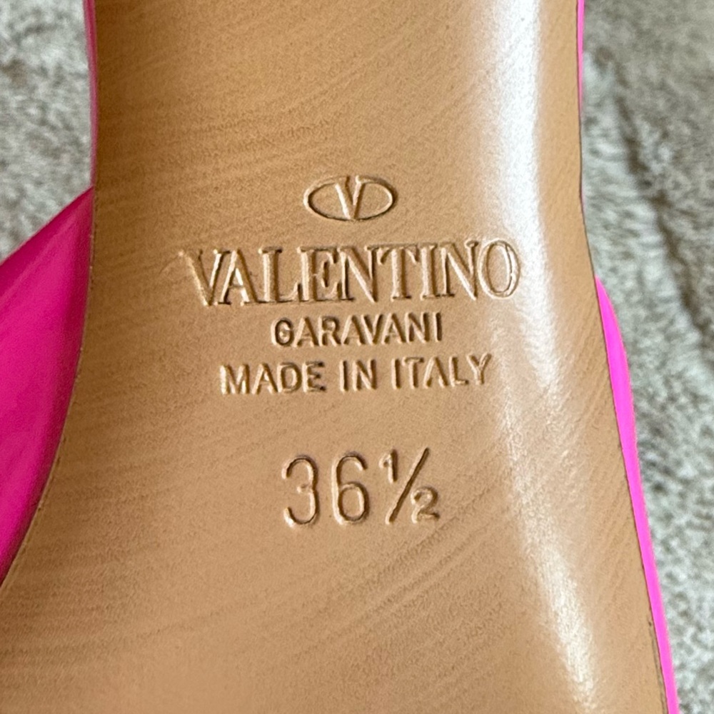 VALENTINO GARAVA Valentino One Stud 70
Patent Mule In Pink Size 36.5 - Picture 15 of 16